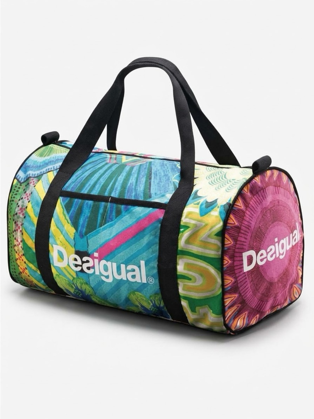 Desigual Vibrant Multicolor Large Size Duffle Bag